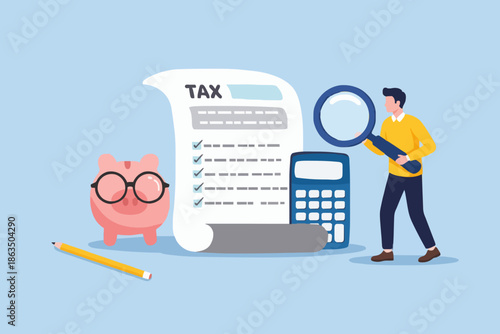 Tax Form and Finance Concept