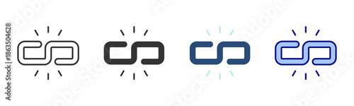 Link Icon Set. Designed In Multi Style