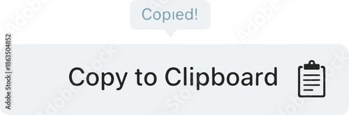 Copy To Clipboard Interface with Confirmation Message