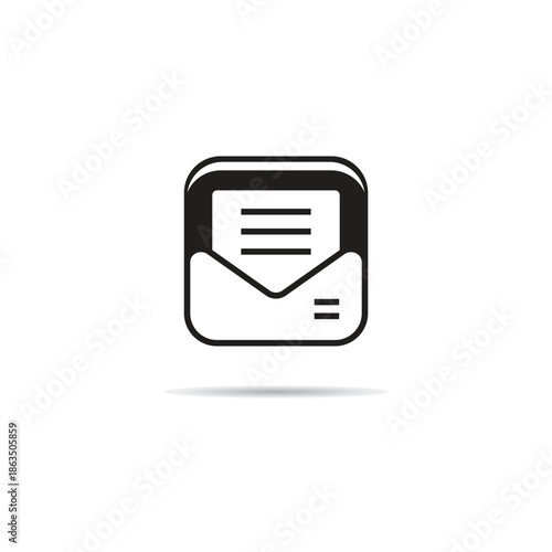 mail and envelope icon vector illustration