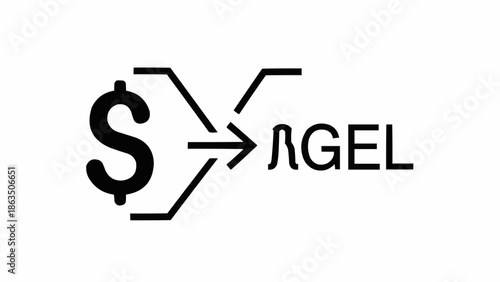 Dollar sign transforms into the word Angel.