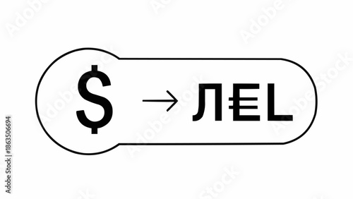 Dollar to Bulgarian Lev Currency Exchange Icon.