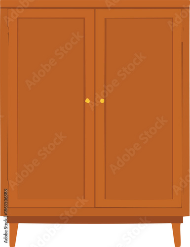 vector illustration of wooden furniture