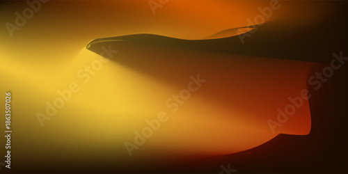 gold neon light streaks radiating from the center . Attract gold Line Movement, Abstract Wave Line, Light Technology Background, Copy Space .