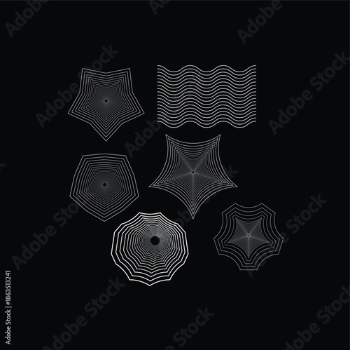 Abstract geometric shapes collection