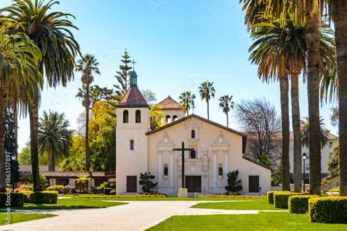 Obraz na plátne Mission Santa Clara de Asís at Santa Clara University
