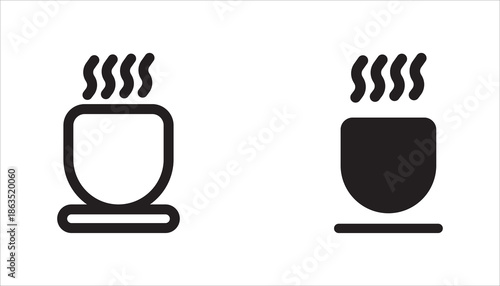 drinks icon set, sparkling water, iced coffee	
