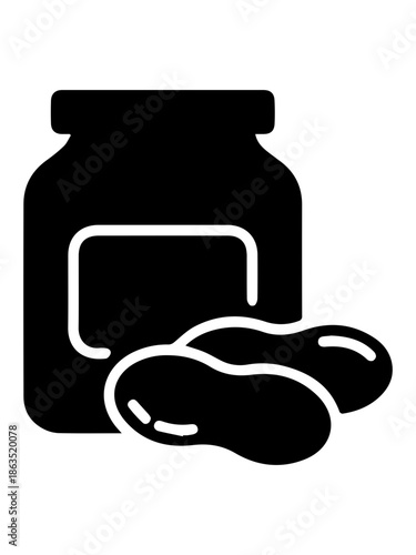 Peanut Jar and Peanuts