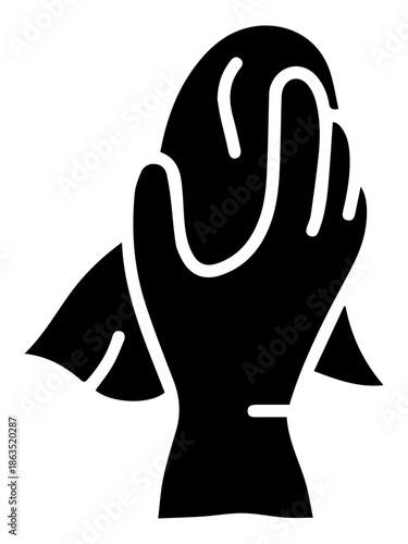 Gloved Hand Cleaning Icon