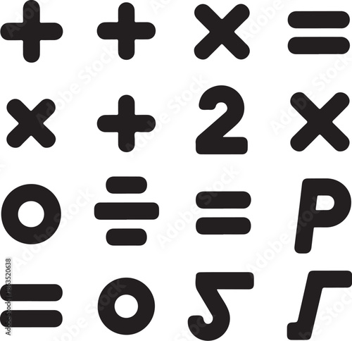 A simple illustration of various mathematical symbols and operators