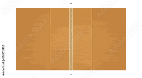 Volleyball Court Top View Layout with Wooden Texture