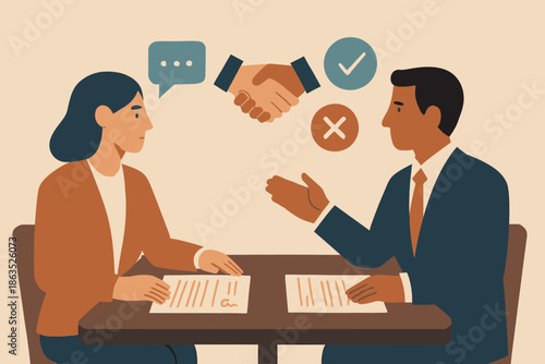 Business Meeting Negotiation Agreement and Disagreement in Discussion.