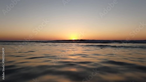 Wallpaper Mural Serene Ocean Sunset Peaceful Sea Waves at Dusk. Torontodigital.ca