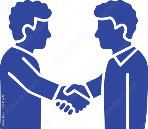 Corporate Deal Agreement and Teamwork Handshake