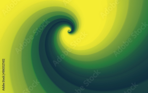 Green Abstract spiral wave gradient background with smooth gradient swirls in shades Modern hypnotic vortex design for digital art, wallpaper, or motion graphics swirling motion Hypnotic