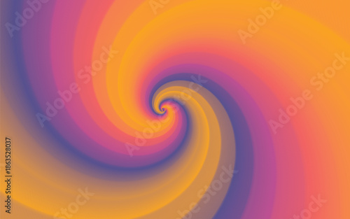 Abstract spiral wave gradient background with smooth gradient swirls in shades Modern hypnotic vortex design for digital art, wallpaper, or motion graphics swirling motion Hypnotic