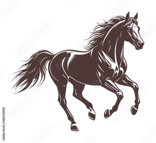 silhouette drawing of a horse (artwork 1)