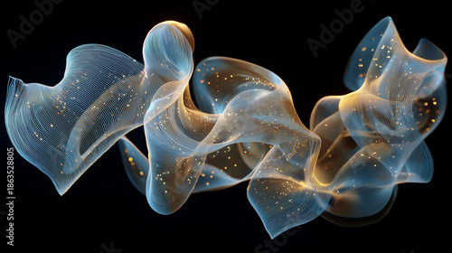 jellyfish on black background