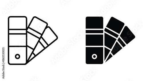 Simple line art illustration of binders