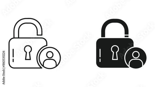 Secure user authentication with padlock icons