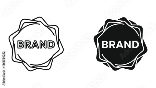 Brand logo design template with modern style