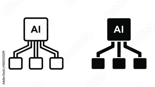 Artificial intelligence system diagram with branches