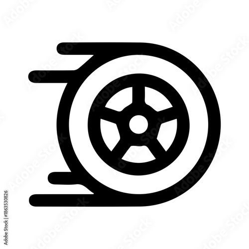 Fast Moving Wheel Icon
