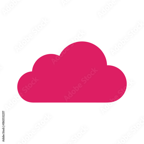 Pink Cloud Vector Illustration