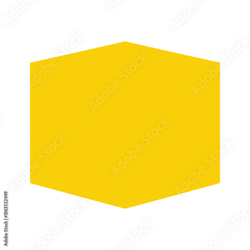 Yellow Hexagon Vector Illustration