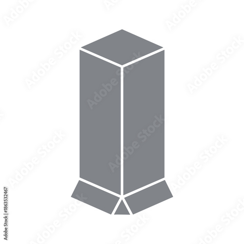 3D Block Vector Illustration