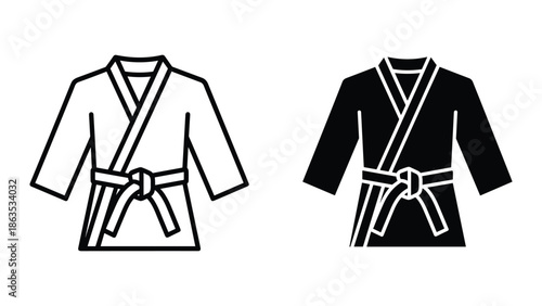 Martial arts uniforms with belt