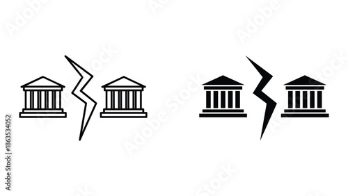 Government institutions in conflict and division