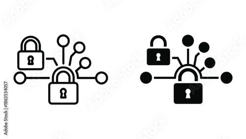 Data security and protection concept with pads