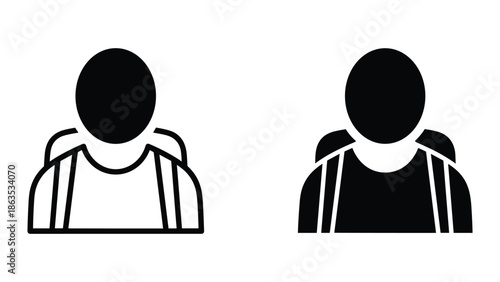 Simple iconic representation of two individuals
