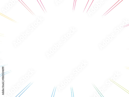 集中線, 漫画, 黄色, 光, 効果線, レーヨン, イラスト, サマータイム, 紙吹雪