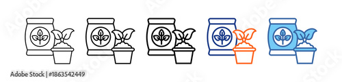 Organic Farming Different Set Vector Icon