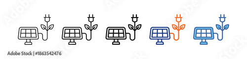 Renewable Energy Different Set Vector Icon