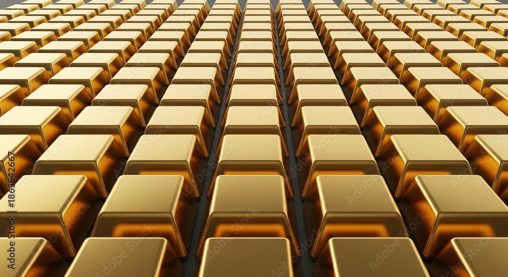 Obraz premium Gold Bars Representing Financial Stability