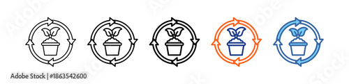 Sustainable Agriculture Different Set Vector Icon