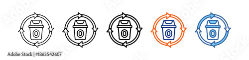 Zero Waste Different Set Vector Icon