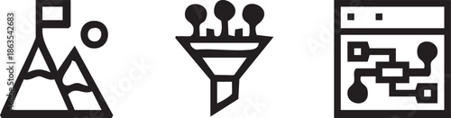 research & analysis, data filtering, workflow diagram