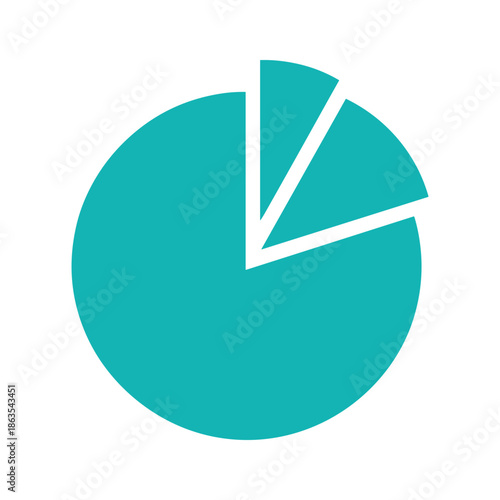 Free Download Teal Pie Chart Illustration - GFXLoad