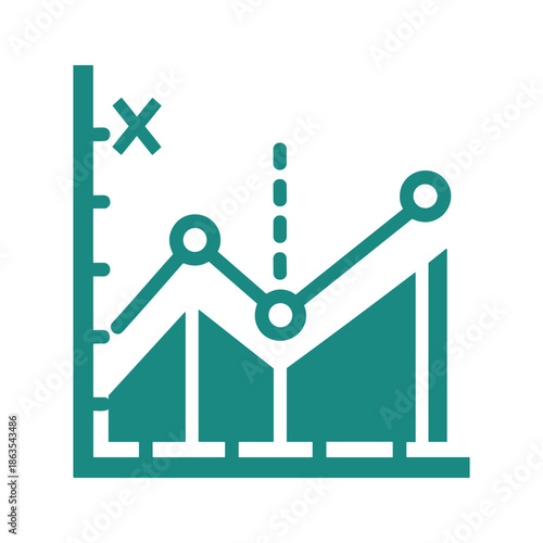 Vector Line Graph Illustration