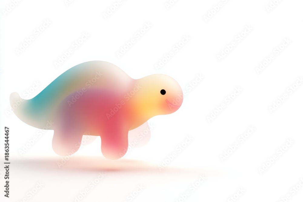 Fototapeta premium Vibrant dinosaur toy for kids - colorful design perfect for creative play