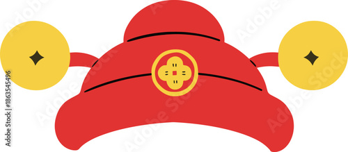 Chinese Cute Hand draw Element Hat