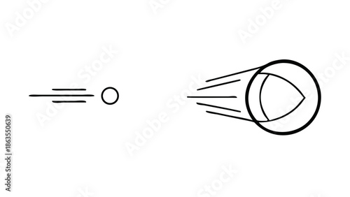 Stunning spaceship hurtling through deep space with vibrant light trails