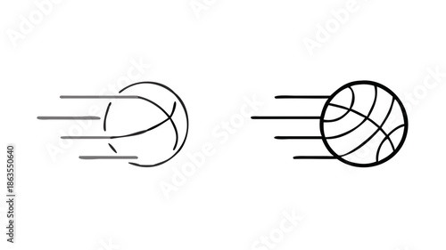 Dynamic motion icons speeding across black background