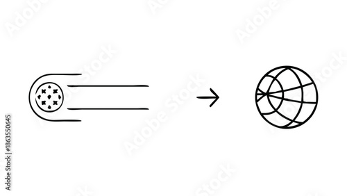Stunning global network connection concept with earth