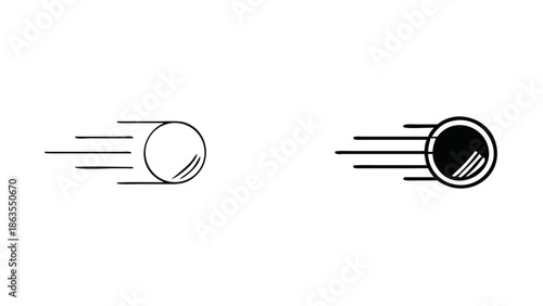 Minimalist icons of fast loading and data transfer
