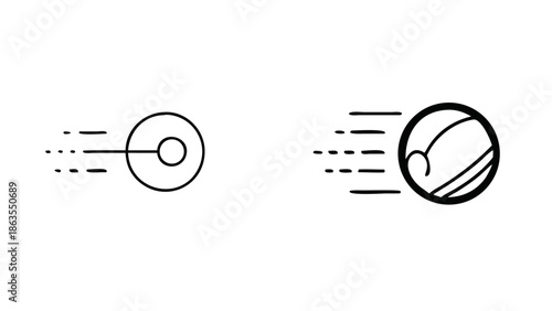 Dynamic speed and motion abstract background with flying discs